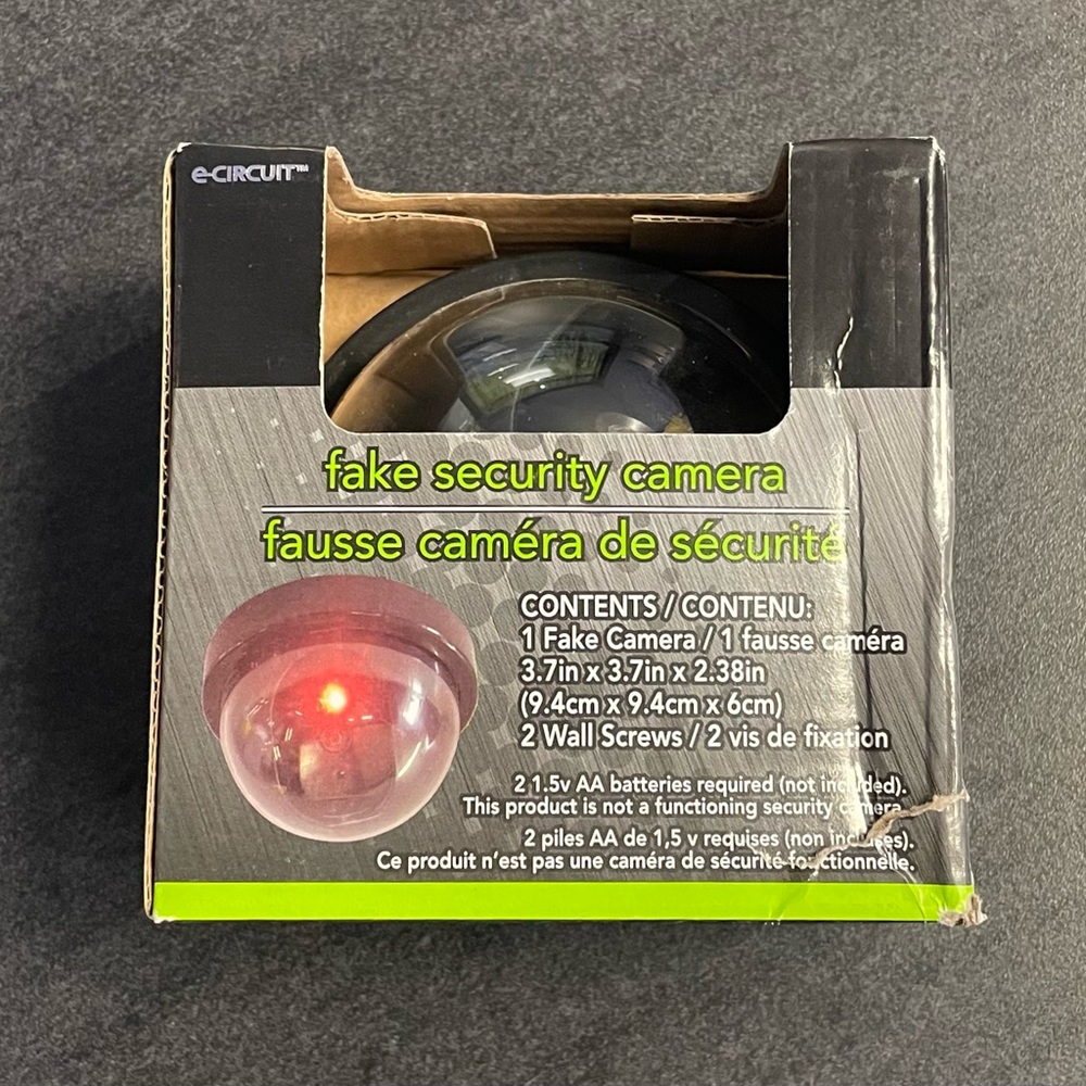 E-Circuit Dummy Security Camera – Realistic Simulated Surveillance Camera